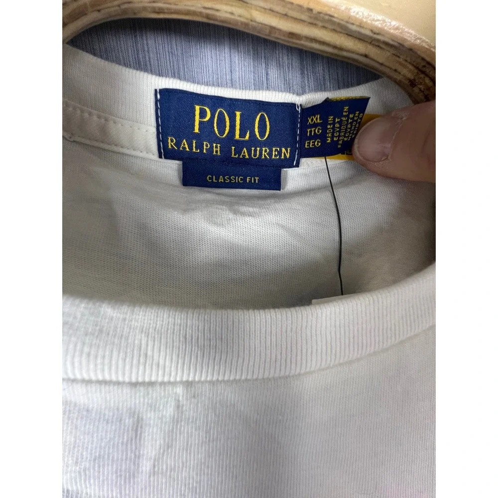 Polo Ralph Lauren Polo Bear White Graphic‎ T-Shirt Classic Fit Mens XXL New